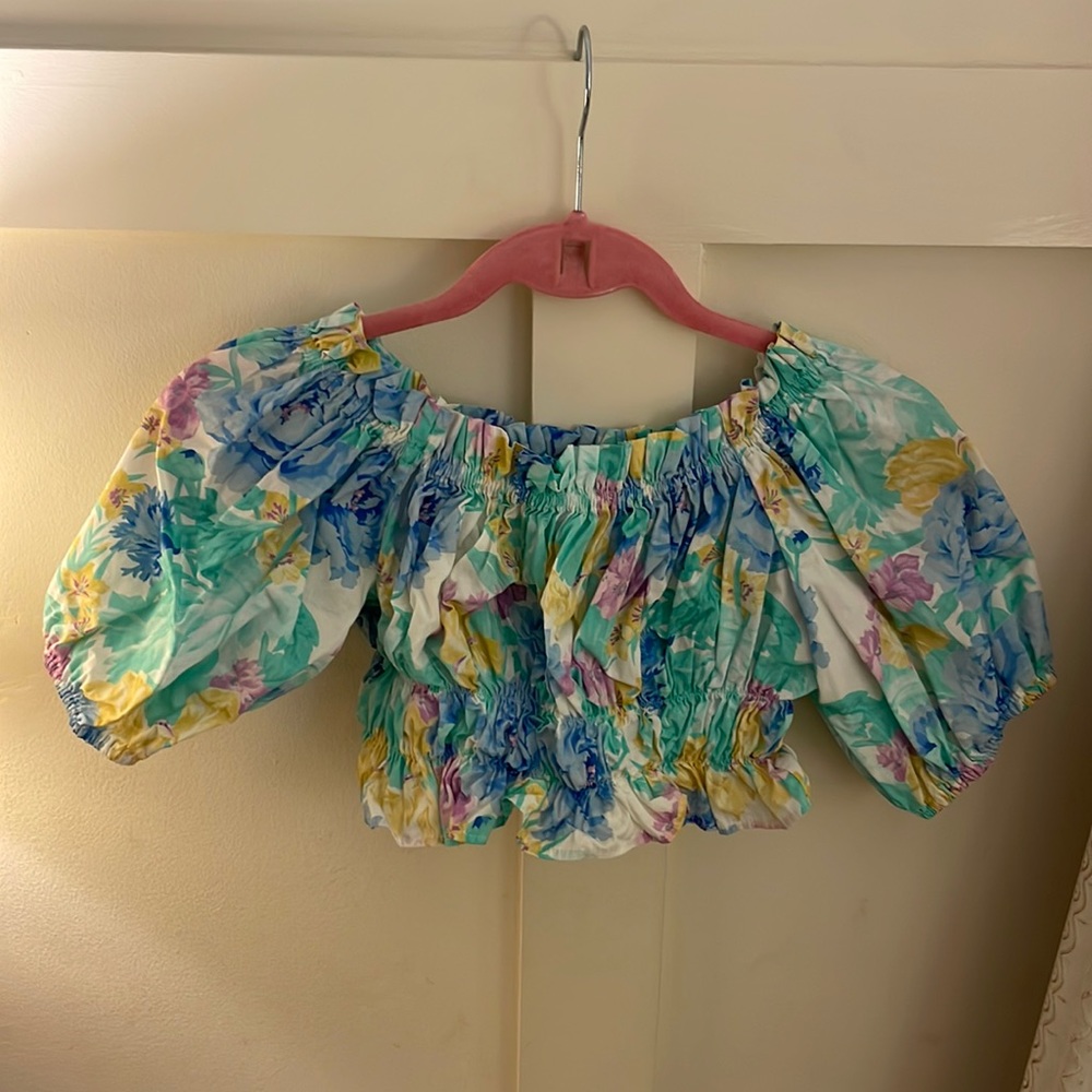 Zara floral crop top